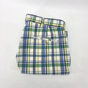 Polo Golf Ralph Lauren Mens Plaid Pleated Golf Shorts Shorts Size 34 Preppy